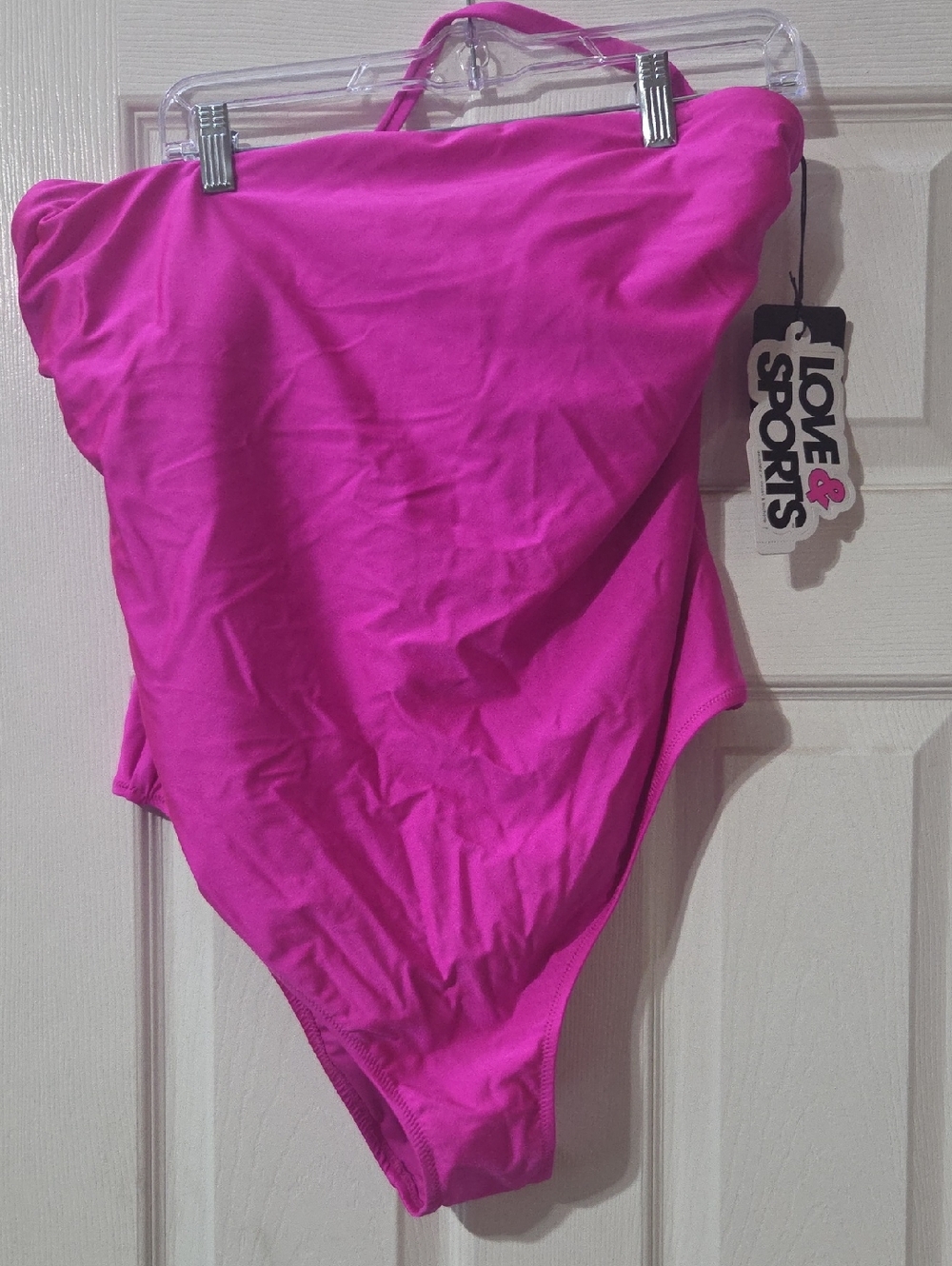 Love & Sports Hot Pink One-Piece Swimsuit